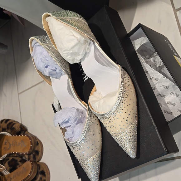 Badgley Mischka | Shoes | Rhinestone Kitten Heels | Poshmark
